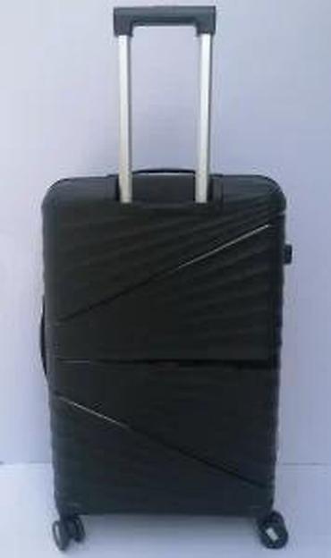 Putni koferi i torbe: Tvrdi putni kofer na točkiće – crni - Materijal: čvrsta ABS/PC — 20