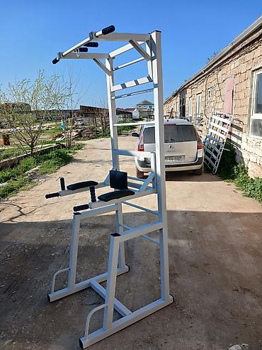 İdman və istirahət: Çoxfunksiyalı güc çərçivəsi – turnik, dip və press stansiyası Məhsul — 2