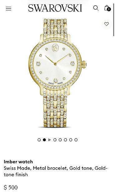 Şəxsi əşyalar: Yeni, Qol saatı, Swarovski, rəng - Qızılı — 4