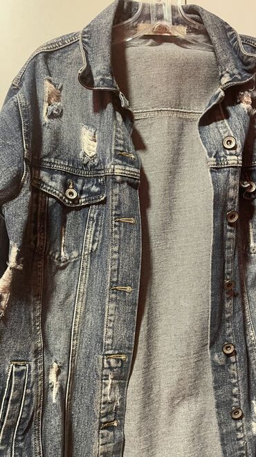 Ostale jakne, kaputi, prsluci: Prolecna teksas jakna/ gornjak, duza forma, nenosena, odgovara za M — 5