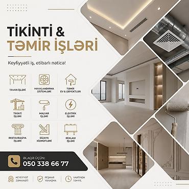 Tikinti və təmir işləri – keyfiyyətli iş, etibarlı nəticə! Xidmətlər