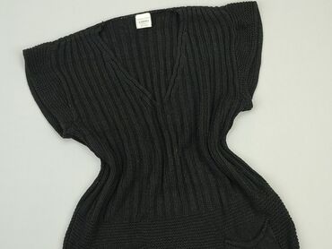 czarne t shirty w serek damskie: Sweter, L, stan - Dobry