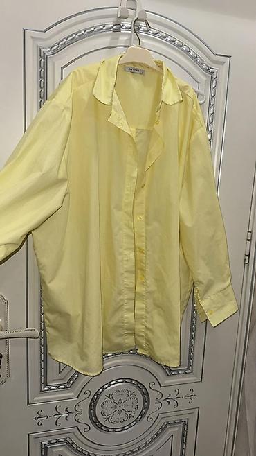 oversize: Oversize sarı köynək, yeni, 34 razmer — 1