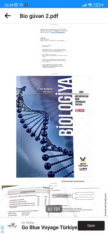 musa qəniyev farmakologiya pdf: Bio güvən test toplusu 2 hissə Pdf