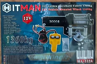 camac za prihranu ribe: Hitman 12V vitlo za vozilo – nosivost 1360 kg (3000 lb) - Električno — 1
