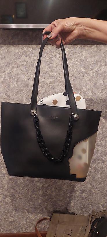 Qadınlar üçün çanta dəsti - Stil: şık qara tote çanta +