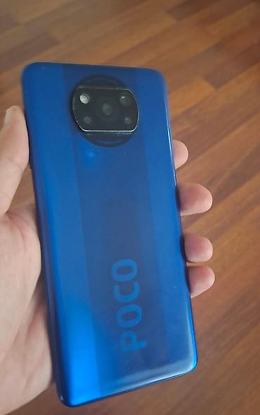 dj aparati satilir: Poco X3 NFC, 128 ГБ, цвет - Голубой, Отпечаток пальца — 2