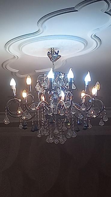 led lyustralar: Çılçıraq, 10 və daha çox lampa, Xrustal — 1