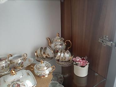çay servis: Çay dəsti, rəng - Ağ, Farfor — 1