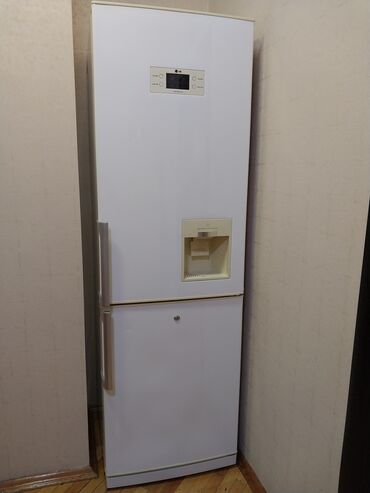 2ci əl xaladenik: Б/у 2 двери LG Холодильник Продажа, цвет - Белый, С диспенсером