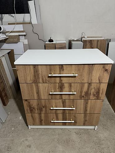 Комоды для одежды: Комод для одежды, Новый, Без зеркала, ЛДСП, цвет - Белый, Серый, Бежевый, Самовывоз, Платная доставка — 4