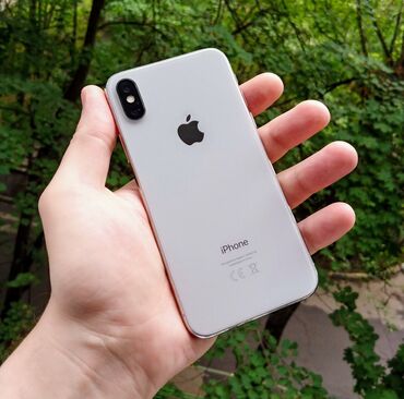 продать номер телефона: IPhone X, Б/у, 256 ГБ, Белый, Защитное стекло, Чехол, 73 %