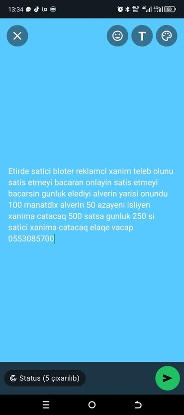 raciya satilir: Satış məsləhətçisi tələb olunur, Yalnız qadınlar üçün, İstənilən yaş, Təcrübəsiz, Gündəlik ödəniş