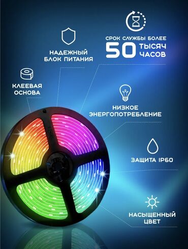 rgb лента бишкек: Продается светодиодная лента rgb led 40 метров габариты длина