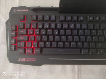 Klaviaturalar: Rampage oyun klaviatura 4 knopka proqramla ve 9 eded isiq funksiyali — 12