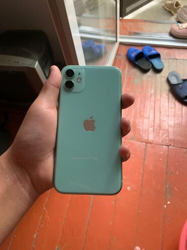 сколько стоит ноудбук: IPhone 11, Колдонулган, 64 ГБ, Жашыл, Заряддоочу түзүлүш, Коргоочу айнек, Каптама, 75 %