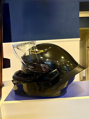 full face kask: Motorsiklet kaskı – tam üzlü, DVS (Dual Visor System) ikiqat vizorlu — 4