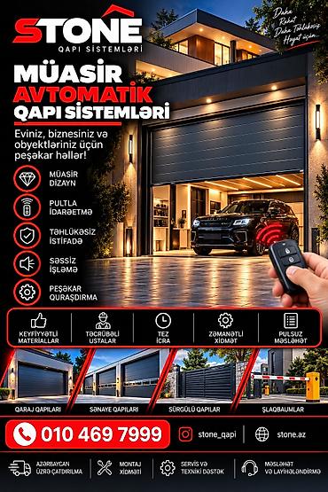 Qaraj darvazaları: Yeni Qaraj darvazası, Seksional, Avtomatik, rəng - Boz, Şəbəkə ilə, Kredit yoxdur, Ödənişli quraşdırma, Pulsuz çatdırılma — 1