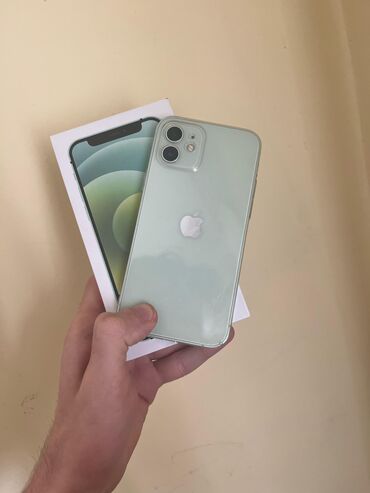 Apple iPhone: IPhone 12, 64 GB, Alpine Green, Zəmanət, Barmaq izi, Simsiz şarj