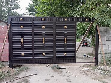 Металлические распашные ворота - Материал: сталь. - Конструкция at lalafo.kg Металлические распашные ворота - Материал: сталь. - Конструкция
