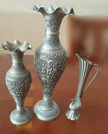 Ev üçün dekor: Vaza dəsti, Metal — 3