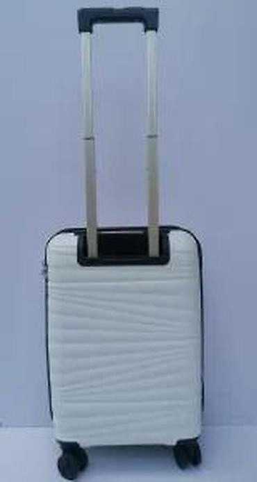 Putni koferi i torbe: Ručni kofer na točkiće – beli, tvrda školjka - Materijal: tvrda — 14