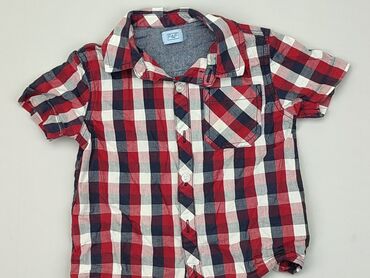 bluzki bawełniane krótki rękaw: Koszula 2-3 lat, stan - Bardzo dobry, wzór - Kratka, kolor - Czarny