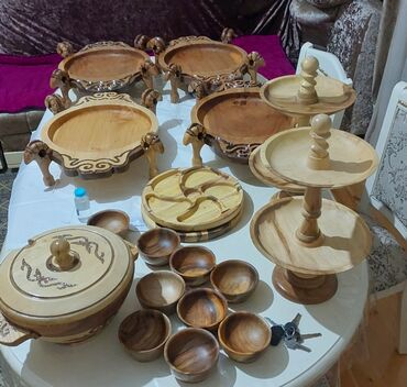 Наборы посуды: Этно, эко посуда. посуда из дерева. жыгач идиштер. этно фуршет. пиалки — 10