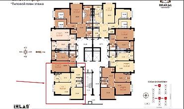 Продажа квартир: 2 комнаты, 65 м², Джал-15 Элитка, 11 этаж, ПСО (под самоотделку) — 2