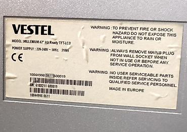 TV və video: Vestel Millenium 42" HD Ready TFT-LCD televizor. Əsas xüsusiyyətlər — 4