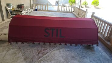 Plintuslar: Bordo rəngli “STIL” yazılı tent/markiz üstü (başlıq). 3 ədəd