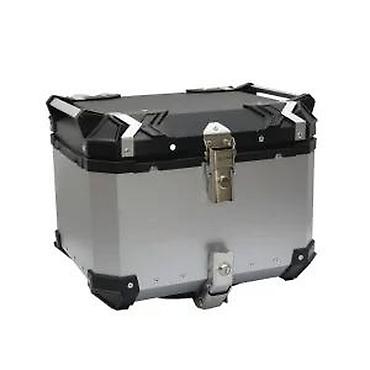 msr x6: Čvrsti aluminijumski top box u srebrnoj boji sa crnim plastičnim — 2