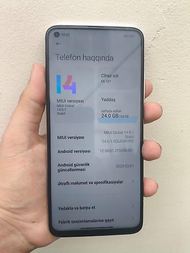 tcl 10 plus: Xiaomi Mi 10T, 128 GB, rəng - Gümüşü, 
 Barmaq izi — 7
