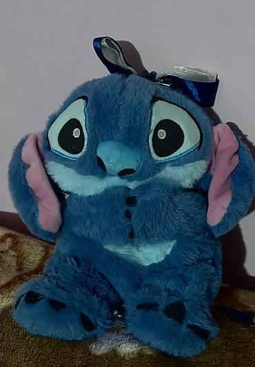 amerikanka uşaq ətəyi: Məhsul: İşıqlı plyuş “Stitch” oyuncağı - Rəng: mavi, qulaqların içi — 1