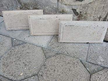 sintepon material: Aq daş dekorativ panellər - Material: təbii daş (açıq bej/aq rəng — 3
