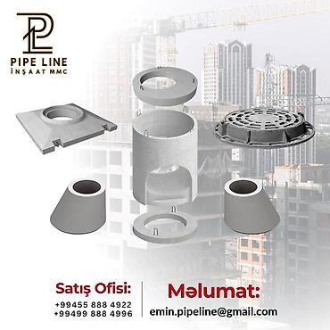 Beton lyuk yağış sularının drenajı üçün istifadə olunan beton bloklar