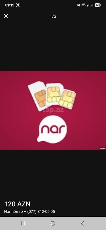 60 gb internet: Nar operatoruna aid mobil nömrə: (077) 812-05-05 Xüsusiyyətlər: - — 1