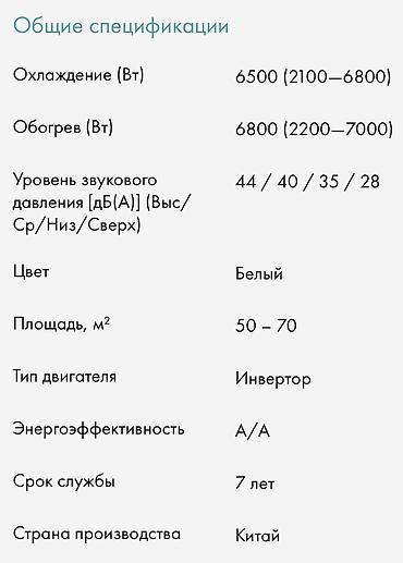 Настенные кондиционеры: Сплит-система, Б/у, 50-70 м², Инверторный — 7