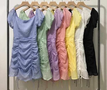 trikotažne haljine: Color - Multicolored, Evening, Short sleeves