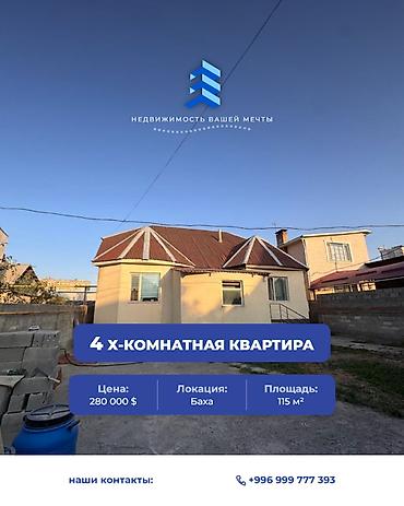 💎СРОЧНО ПРОДАЕТСЯ ДОМ 🏢Комнат: 4 🏘️Микрорайон: Баха 📊Состояние