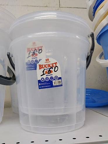 Уборочный инвентарь: Пластиковое ведро Doston Plast Bucket, объём 8 л. Прозрачное ведро с — 1