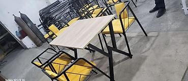 masa restoran: Stullar ilə, Kvadrat masa, 4 nəfər — 1