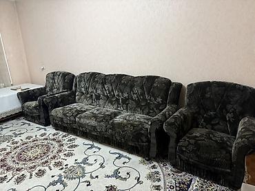 напольные вешалки для одежды: Комплект мягкой мебели для гостиной: трёхместный диван и 2 кресла — 1