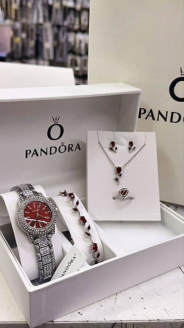 серебро наборы: Подарочный набор украшений Pandora Состав набора: - Наручные часы на — 6
