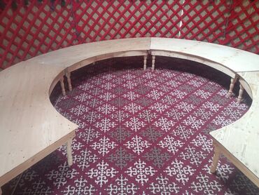 Аренда юрт: Аренда юрты, Каркас Деревянный, 75 баш, С полом, Стол, Стулья — 10