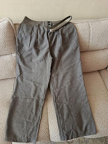 polo assn: Boz rəngli kişilər üçün klassik şalvar - Parça: yüngül, nəfəsalan — 1