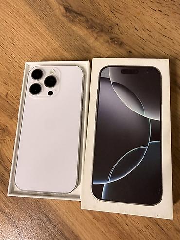 cd card: IPhone 16 Pro, цвет белый titanium в комплекте с коробкой. 88% 256гб — 1