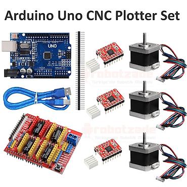 Arduino Uno CNC Plotter Təkmilləşdirilmiş Dəst (A4988 + CNC Shield +