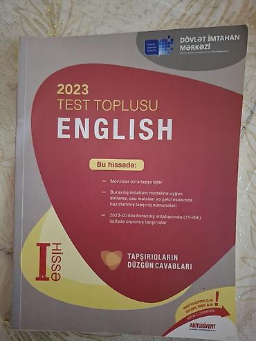 Testlər: Məhsul: 2023 “Test Toplusu – English”, I hissə Nəşriyyat: Dövlət — 1