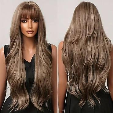 Perike i klipse: Duga talasasta perika – balayage plavuša s tamnijim korenom - Stil — 11